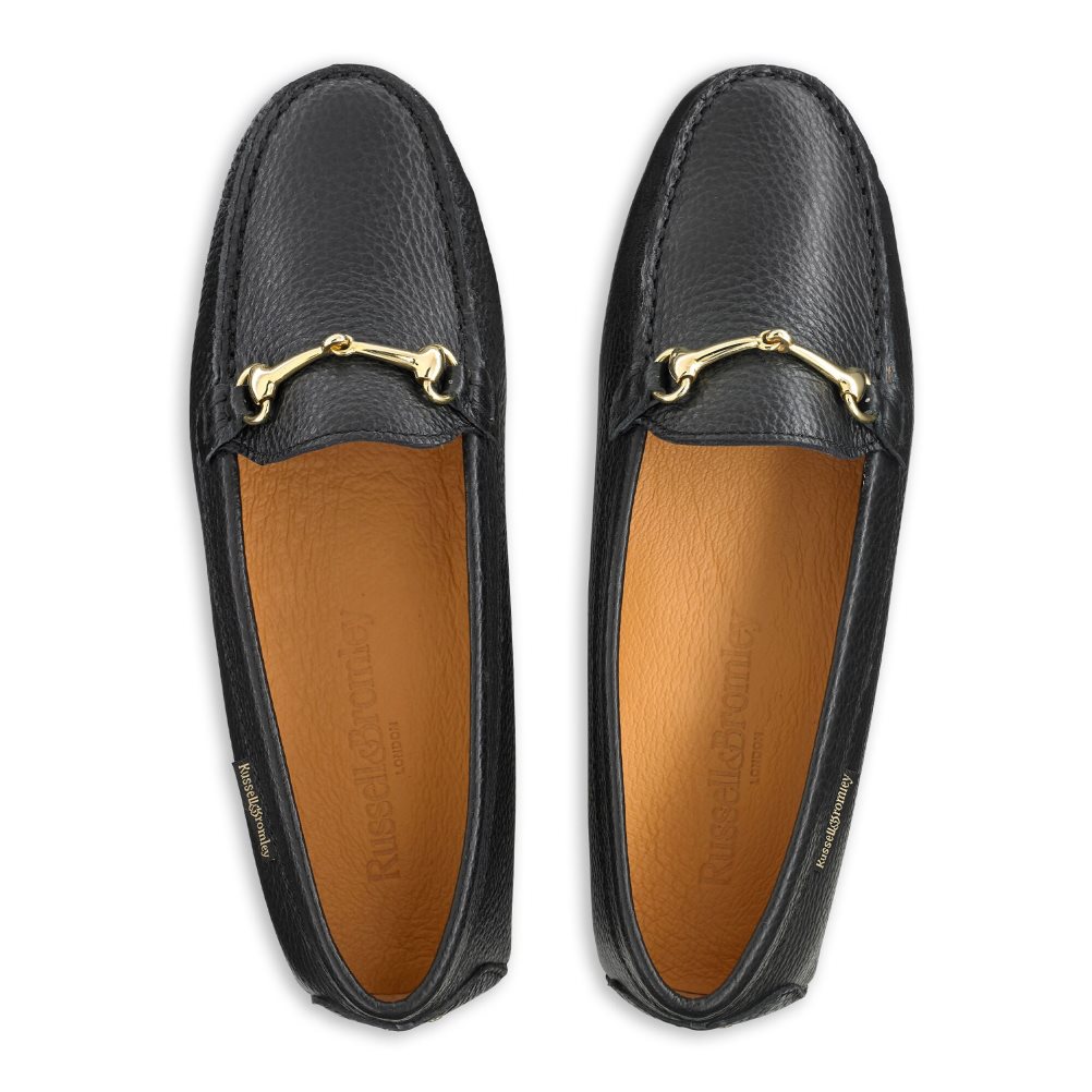 Russell & Bromley Piazza Snaffle Trim Driver Loafers Dam Svarta | SBILG-6490