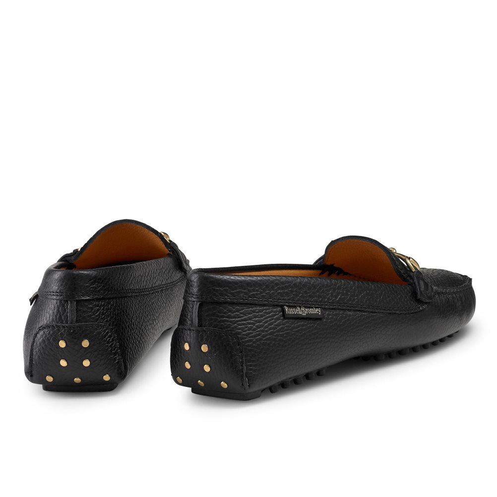 Russell & Bromley Piazza Snaffle Trim Driver Loafers Dam Svarta | SBILG-6490
