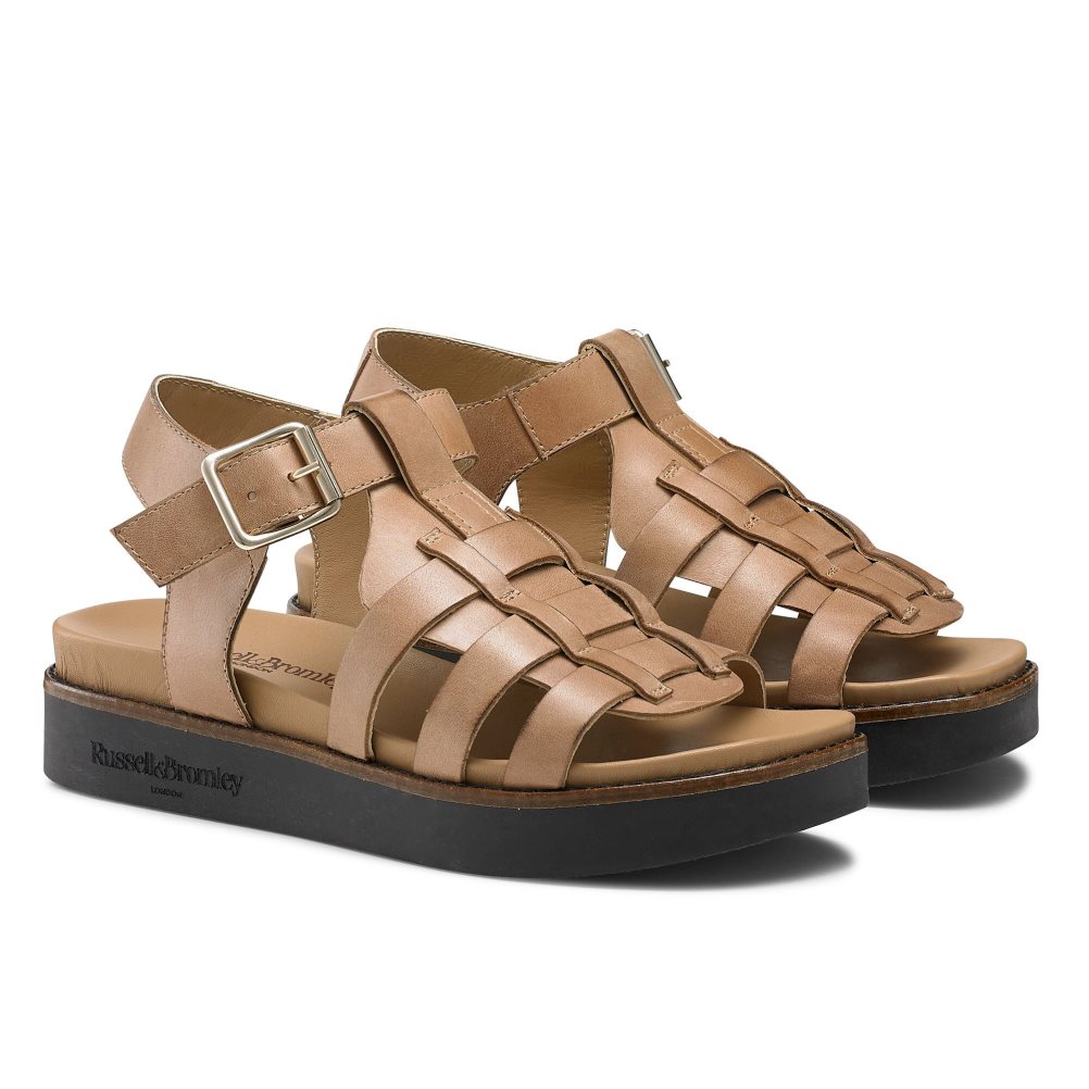 Russell & Bromley Portland Fisherman Platta Sandaler Dam Bruna | EBMKU-5930