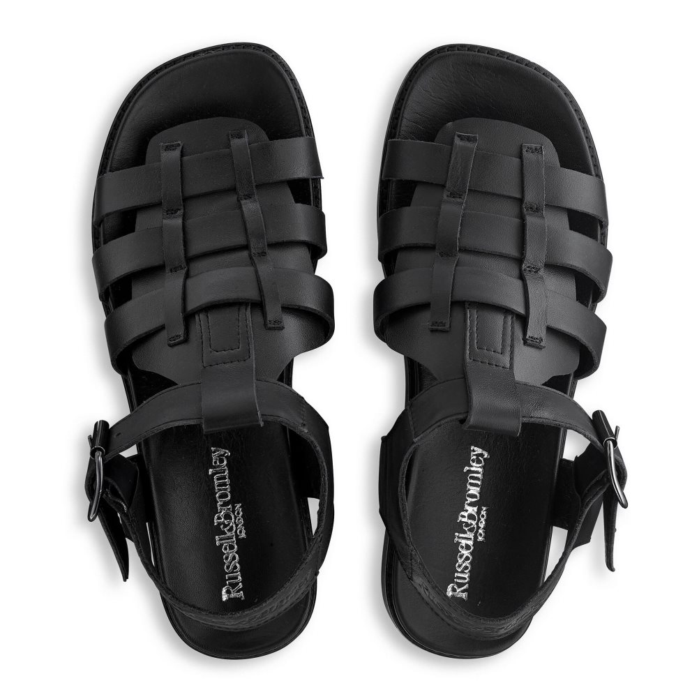 Russell & Bromley Portland Fisherman Platta Sandaler Dam Svarta | YTCMX-1563