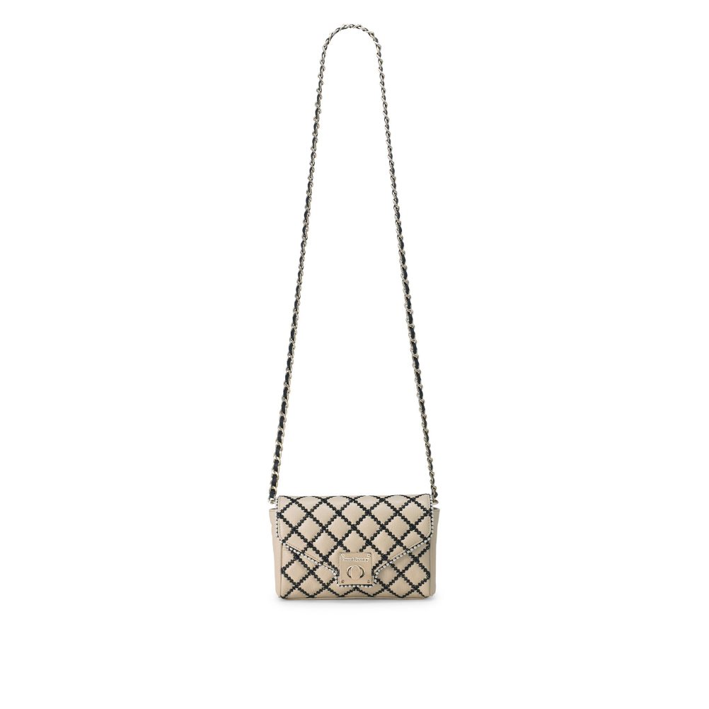 Russell & Bromley Promenade Mini Chain Crossbody Väska Dam Beige | OGSTE-1935