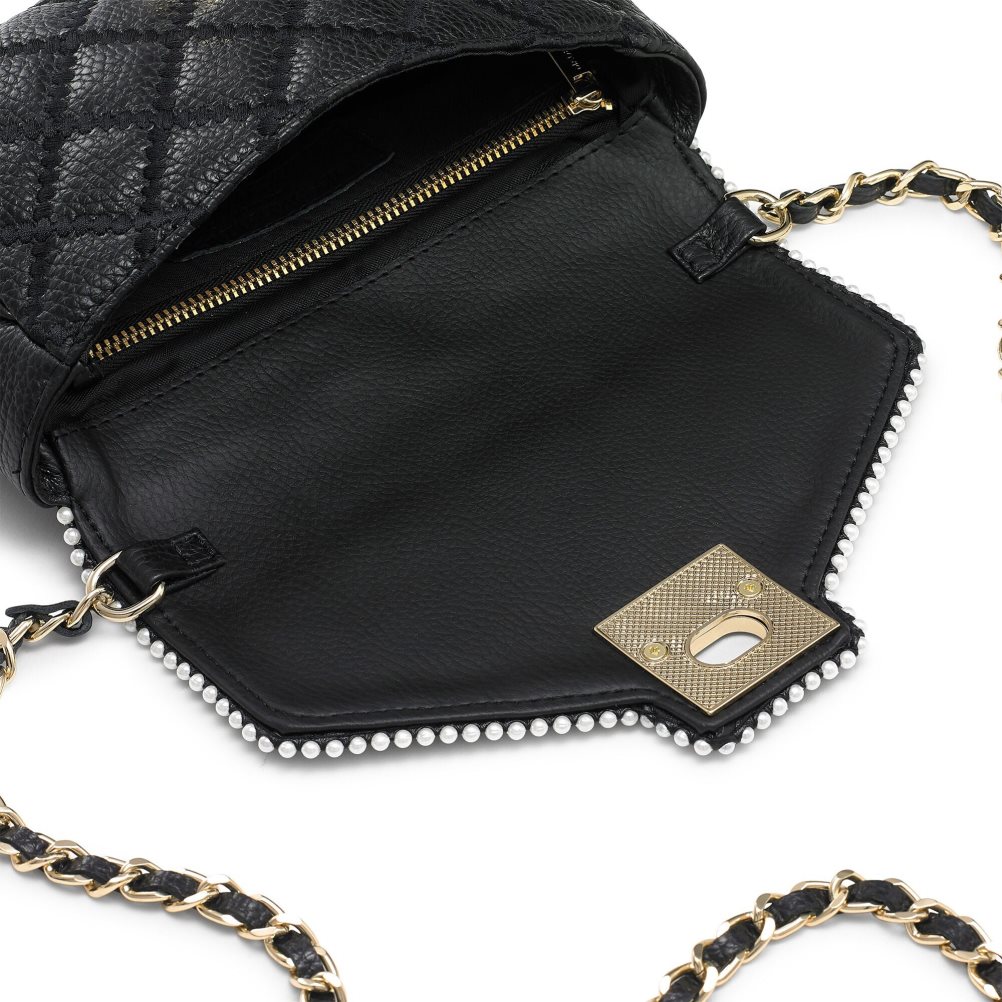 Russell & Bromley Promenade Pearl Trim Crossbody Väska Dam Svarta | CUEXP-2503