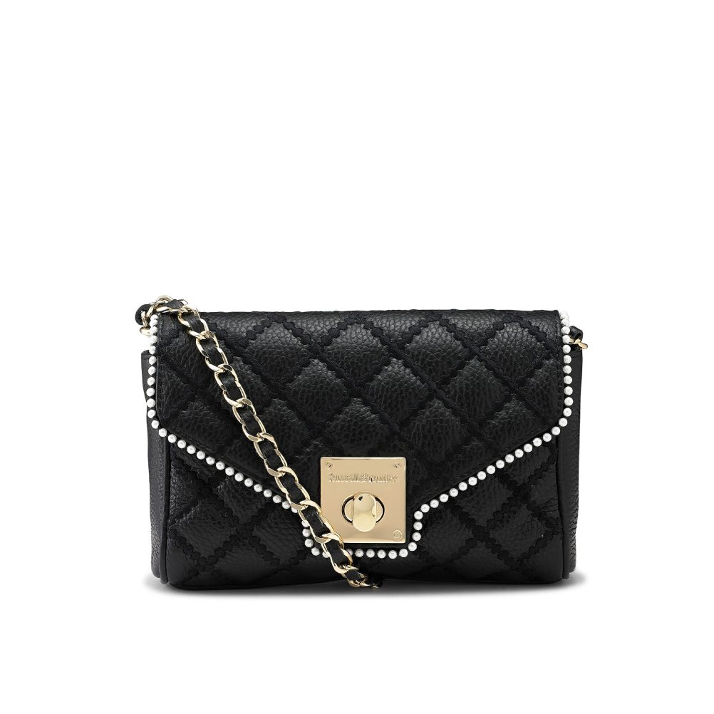 Russell & Bromley Promenade Pearl Trim Crossbody Väska Dam Svarta | CUEXP-2503