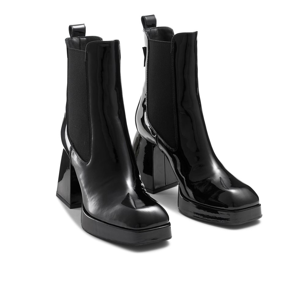 Russell & Bromley Quant Platform Chelsea Stövlar Dam Svarta | YBWJQ-5413