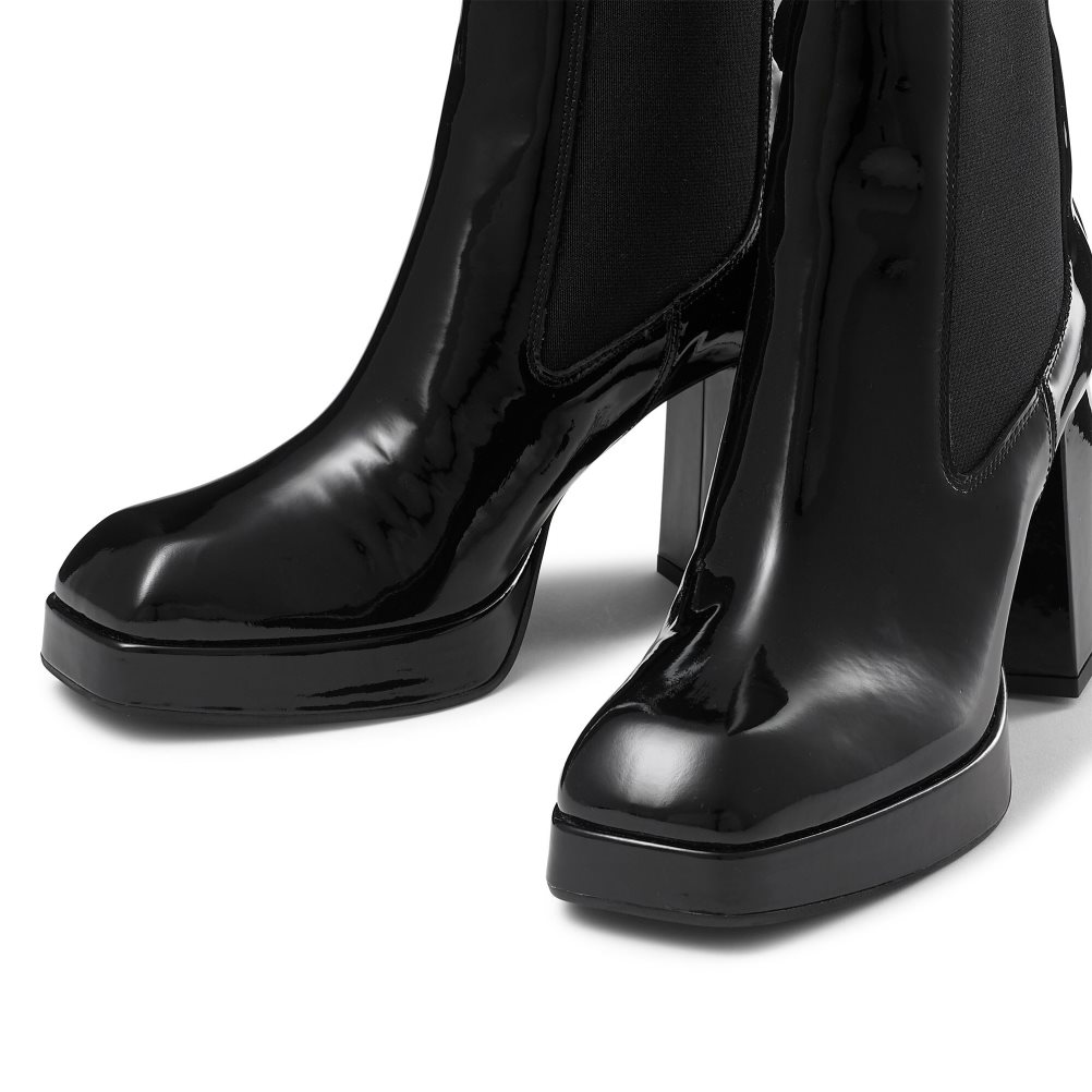Russell & Bromley Quant Platform Chelsea Stövlar Dam Svarta | YBWJQ-5413
