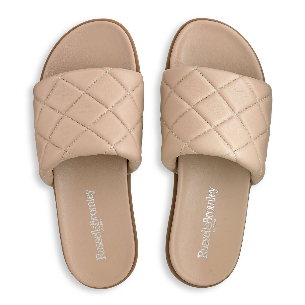 Russell & Bromley Quilted Badtofflor Dam Beige | EWNMV-2430