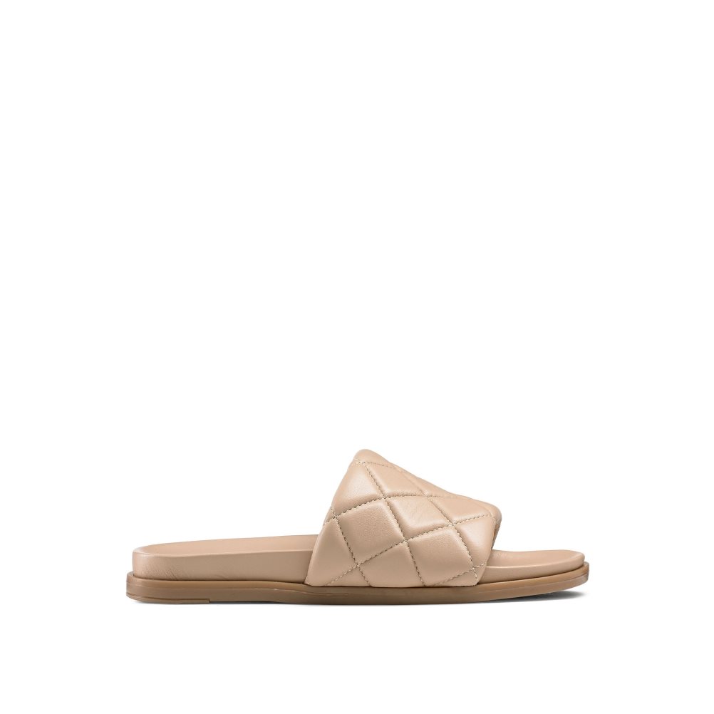 Russell & Bromley Quilted Badtofflor Dam Beige | EWNMV-2430