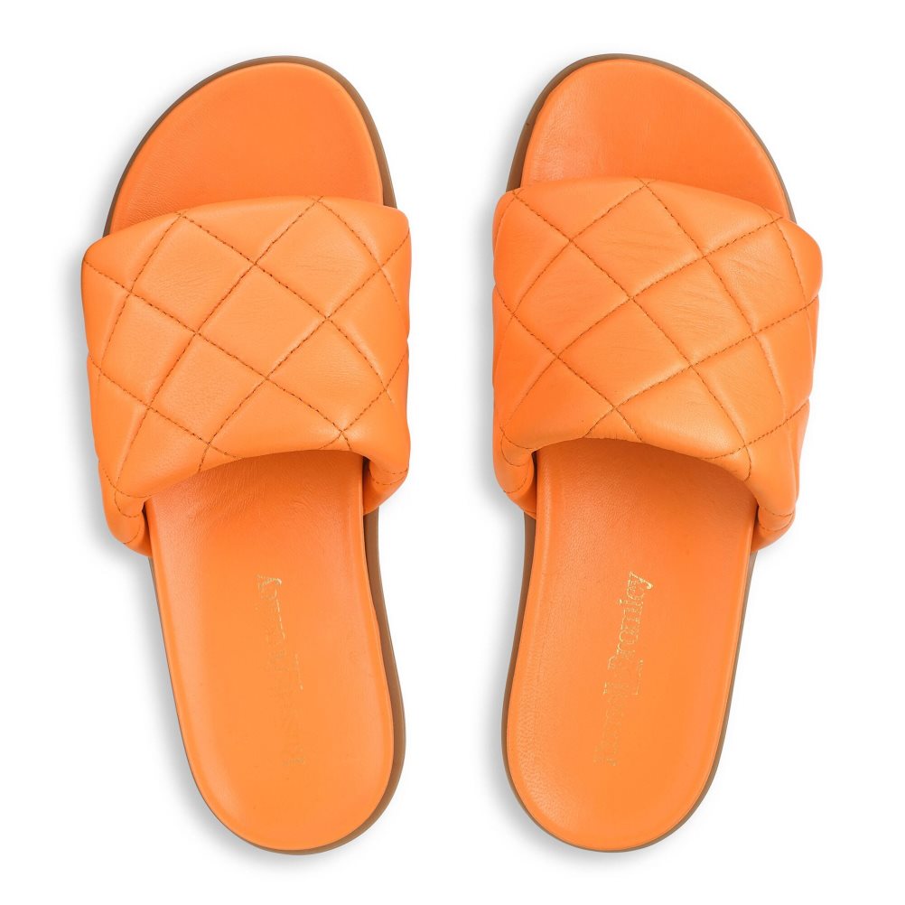 Russell & Bromley Quilted Badtofflor Dam Orange | IHRLC-3416
