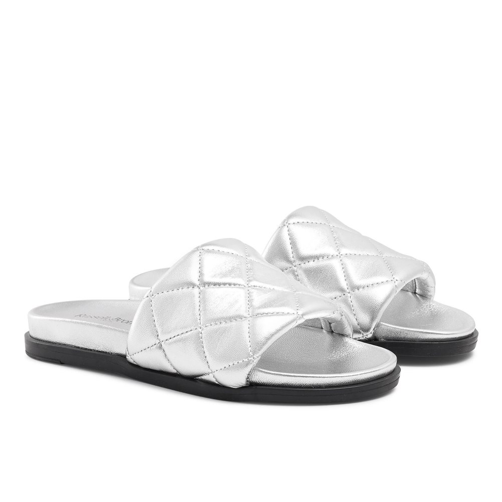 Russell & Bromley Quilted Badtofflor Dam Silver | LPRIN-4653