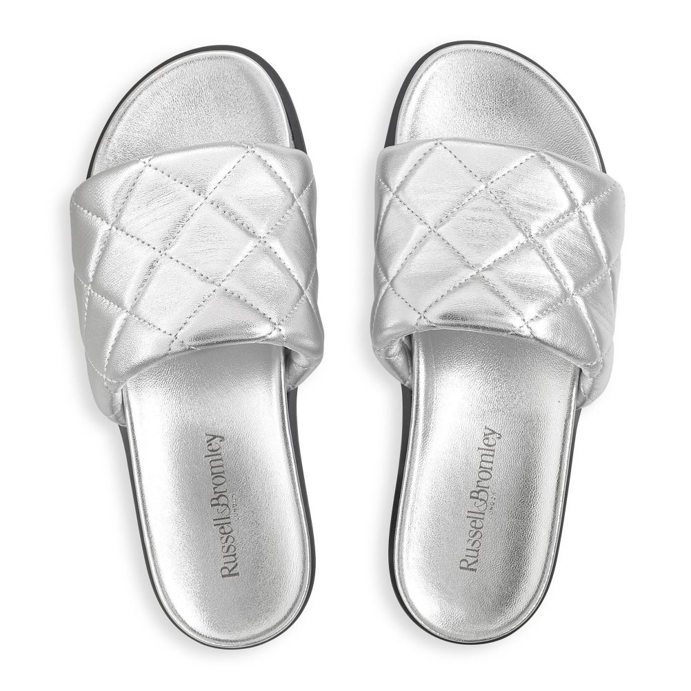 Russell & Bromley Quilted Badtofflor Dam Silver | LPRIN-4653