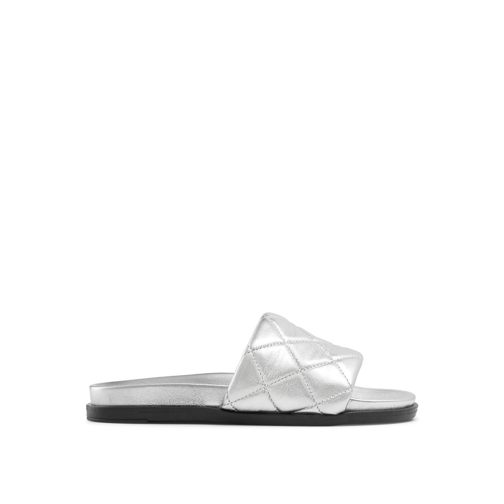 Russell & Bromley Quilted Badtofflor Dam Silver | LPRIN-4653