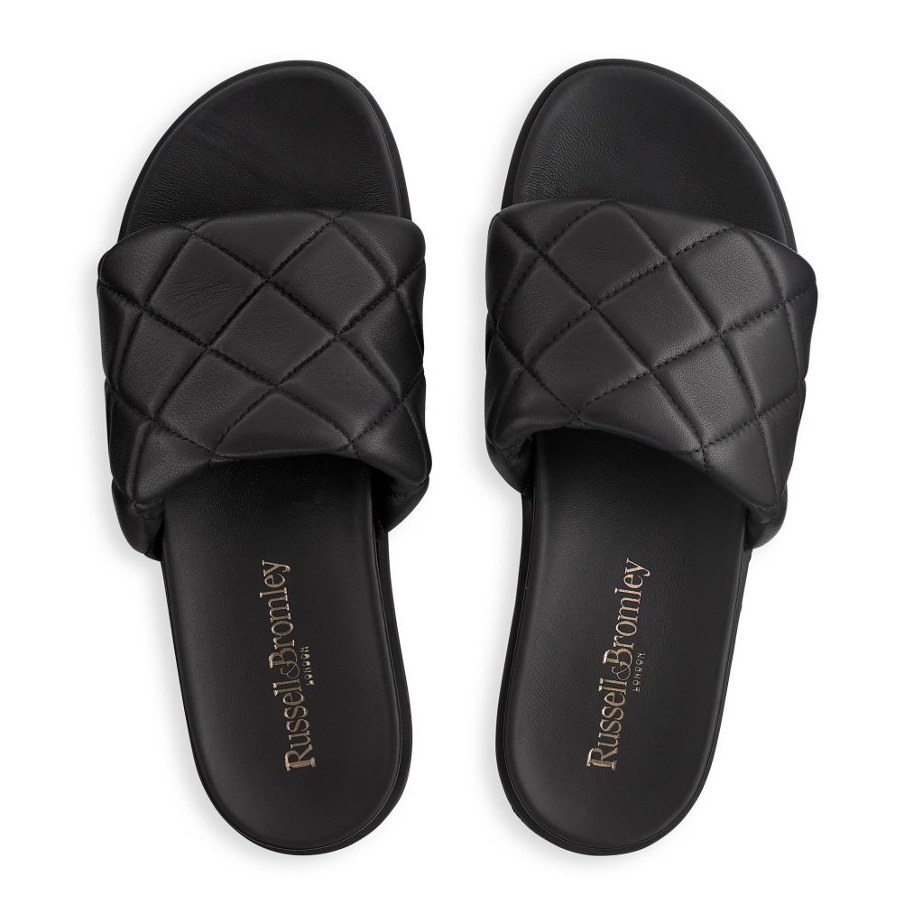 Russell & Bromley Quilted Badtofflor Dam Svarta | XQCLV-4076