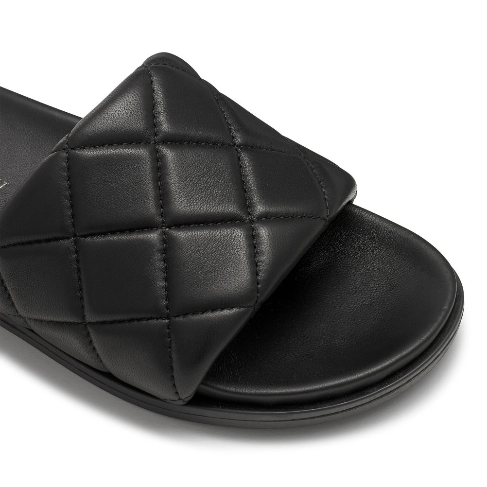 Russell & Bromley Quilted Badtofflor Dam Svarta | XQCLV-4076