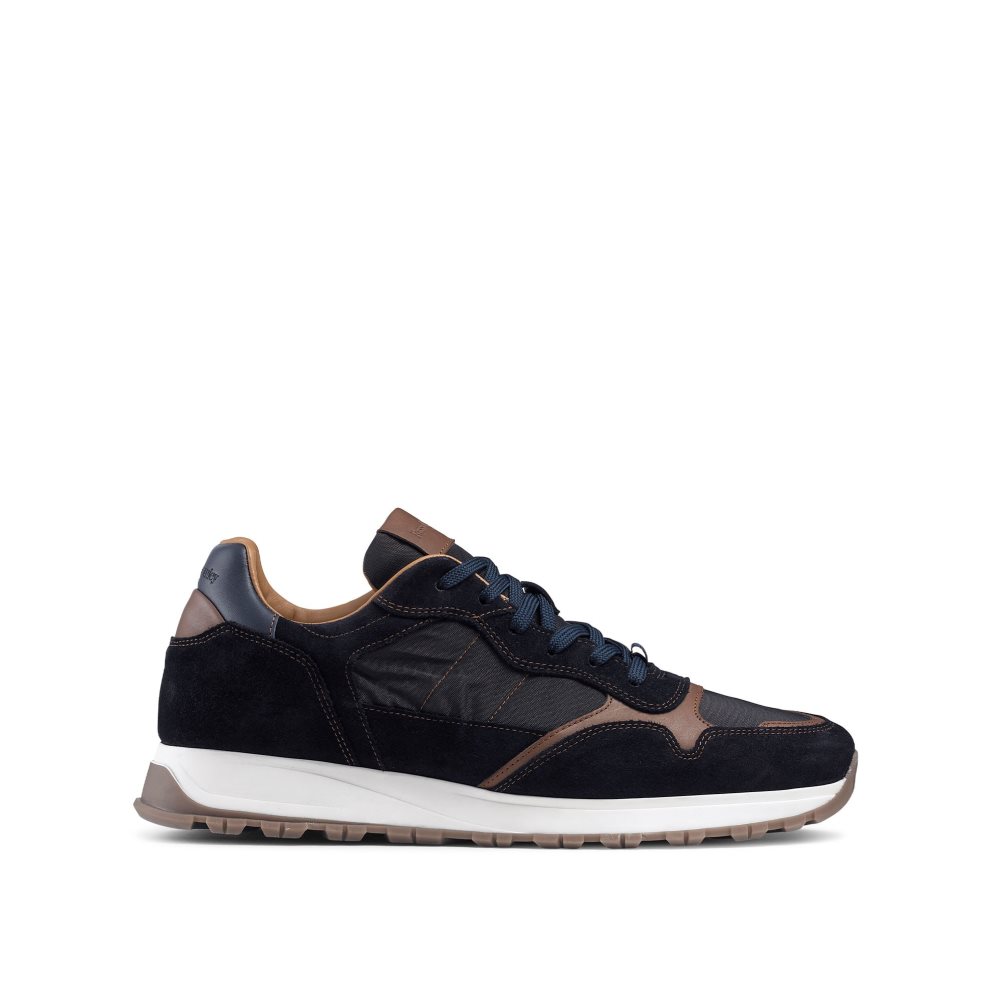 Russell & Bromley Rannoch Oxford Spets Runner Sneakers Herr Svarta Marinblå | QEHLA-1982