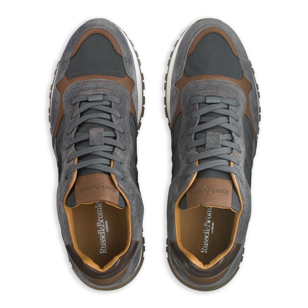 Russell & Bromley Rannoch Oxford Spets Runner Sneakers Herr Grå | XPNFR-7104