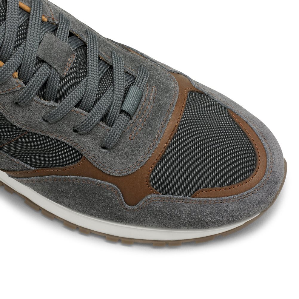Russell & Bromley Rannoch Oxford Spets Runner Sneakers Herr Grå | XPNFR-7104