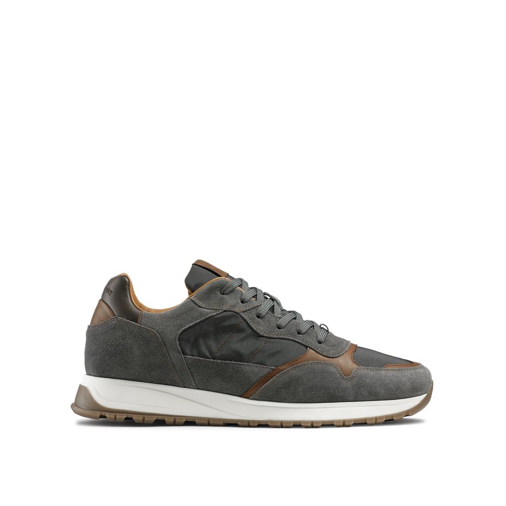 Russell & Bromley Rannoch Oxford Spets Runner Sneakers Herr Grå | XPNFR-7104