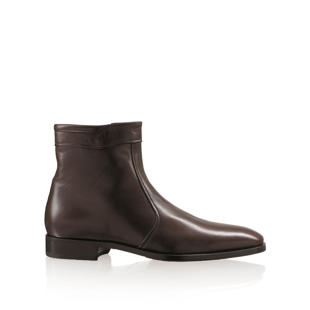 Russell & Bromley Repeat Zip Ankelboots Herr Choklad | XGVKQ-6325