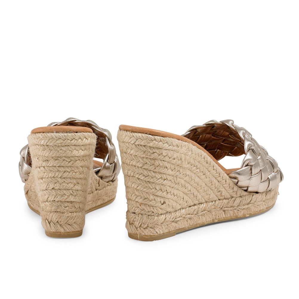 Russell & Bromley Rhapsody Plaited Espadrille Kilklack Dam Guld | SXQHP-5162