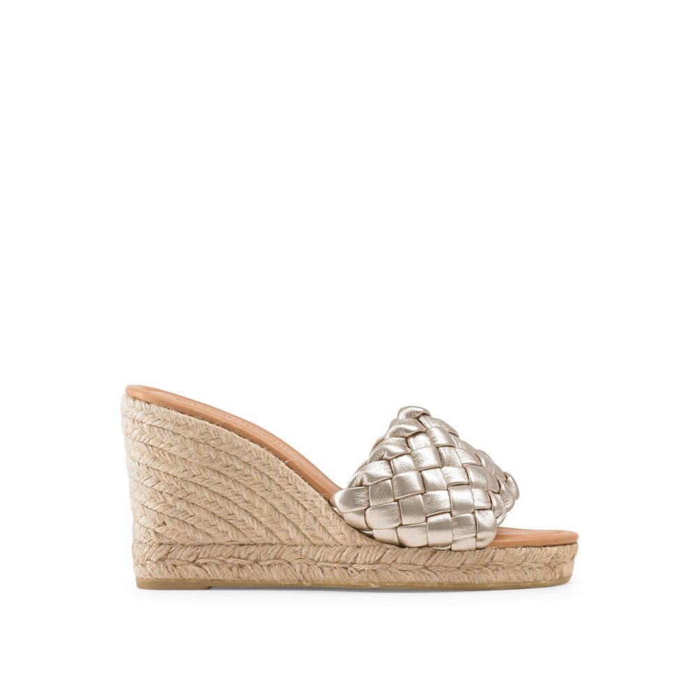 Russell & Bromley Rhapsody Plaited Espadrille Kilklack Dam Guld | SXQHP-5162