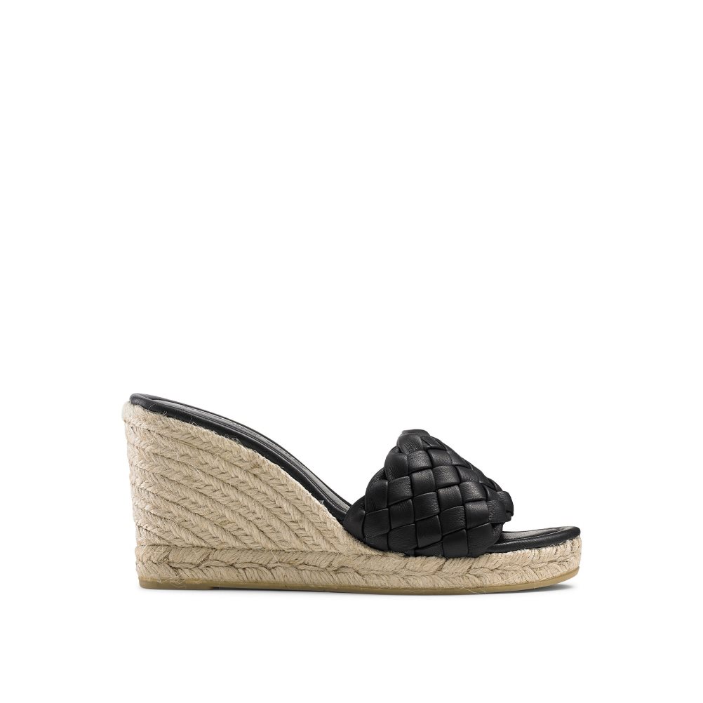 Russell & Bromley Rhapsody Plaited Espadrille Kilklack Dam Svarta | UDKHC-4612