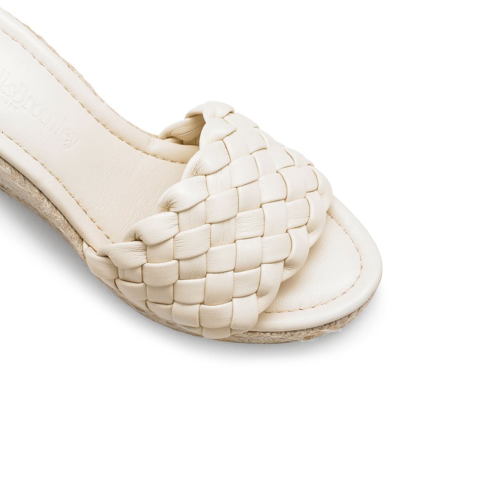 Russell & Bromley Rhapsody Plaited Espadrille Kilklack Dam Grädde | WEVPC-6253