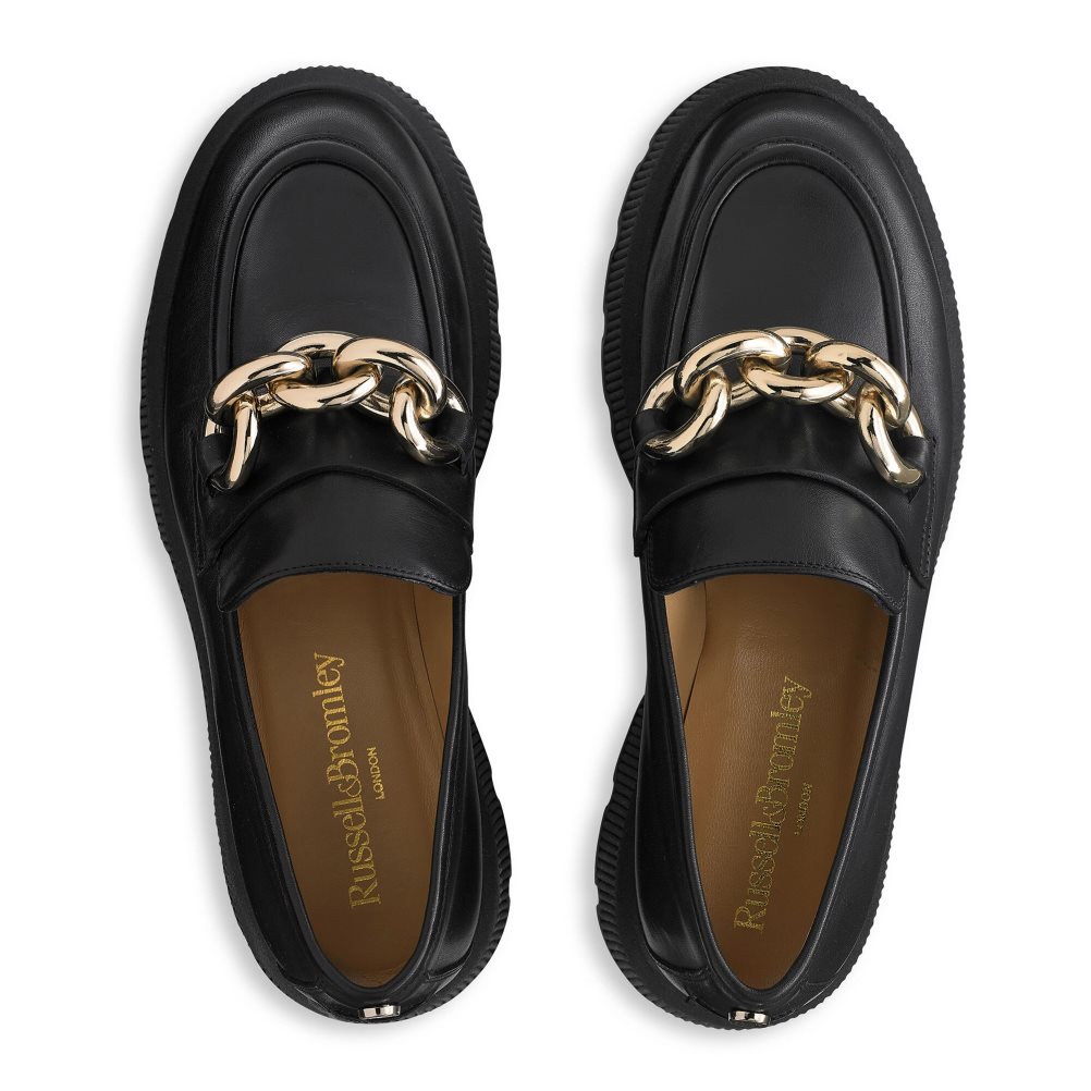 Russell & Bromley Ringo Heavy Ring Loafers Dam Svarta | BVUDT-6758