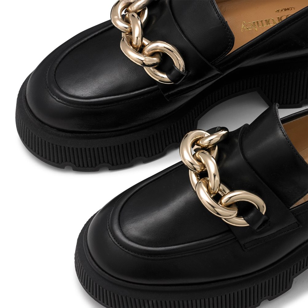 Russell & Bromley Ringo Heavy Ring Loafers Dam Svarta | BVUDT-6758