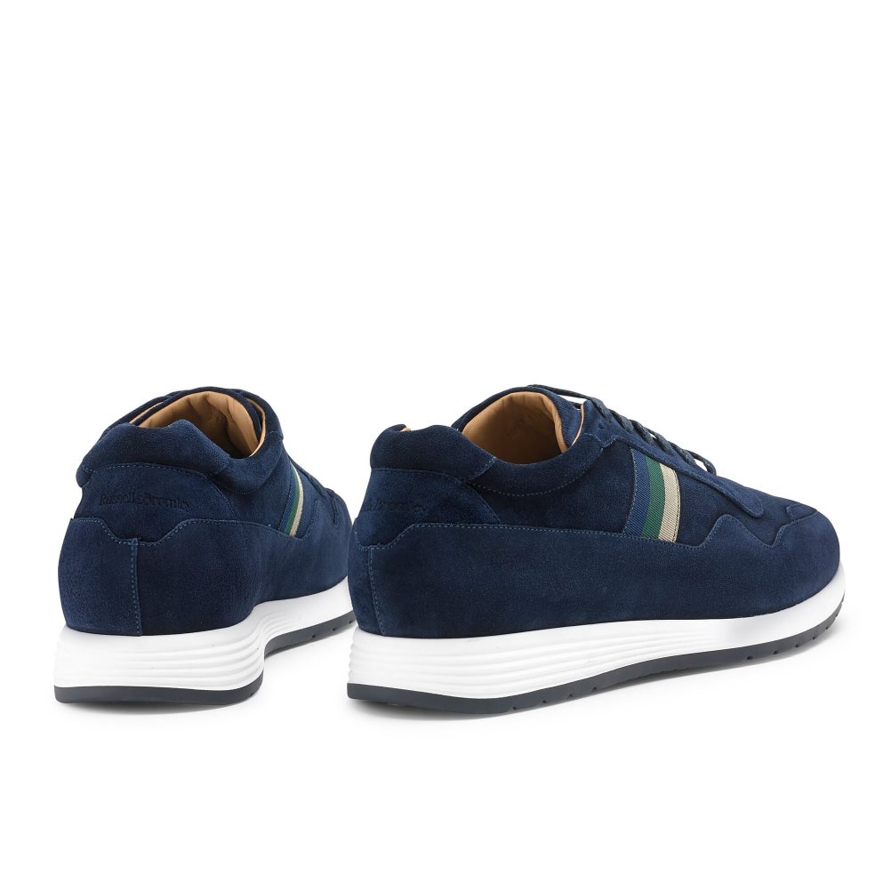 Russell & Bromley Run Time Luxury Sneakers Herr Marinblå | YBUCA-5024