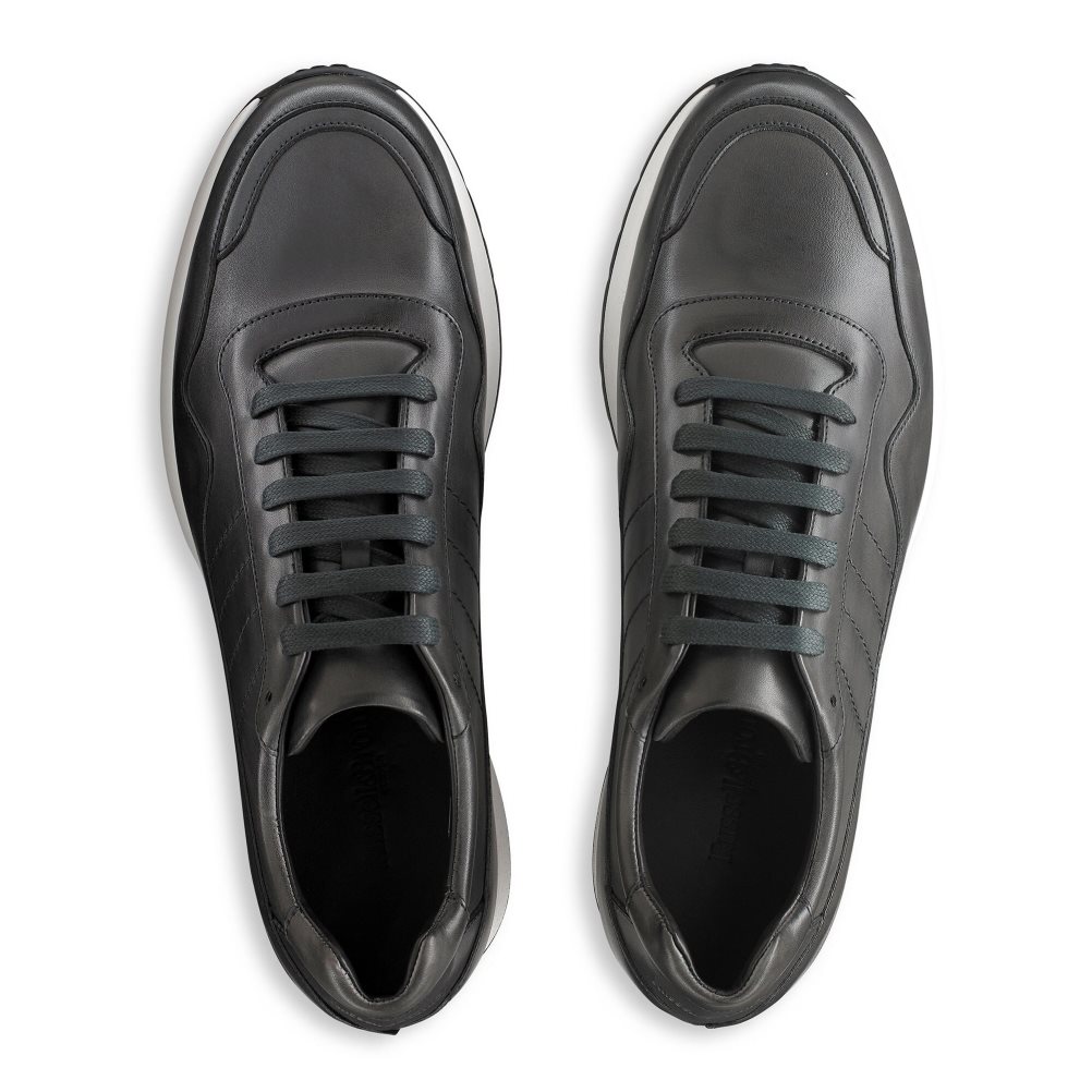 Russell & Bromley Run Time+ Luxury Spets Up Sneakers Herr Mörkgrå | SGZBT-3986