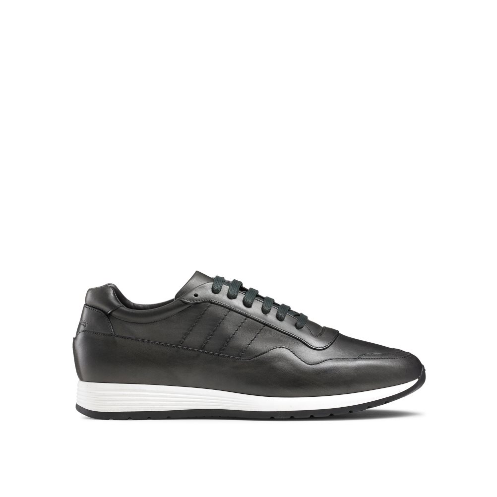Russell & Bromley Run Time+ Luxury Spets Up Sneakers Herr Mörkgrå | SGZBT-3986