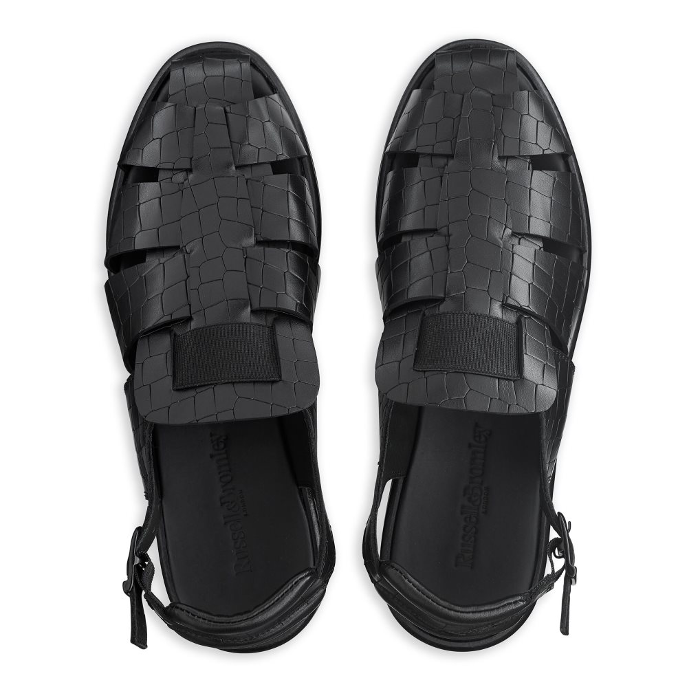 Russell & Bromley San Cono Spännen Closed Tå Sandaler Herr Svarta | UKCJY-2934