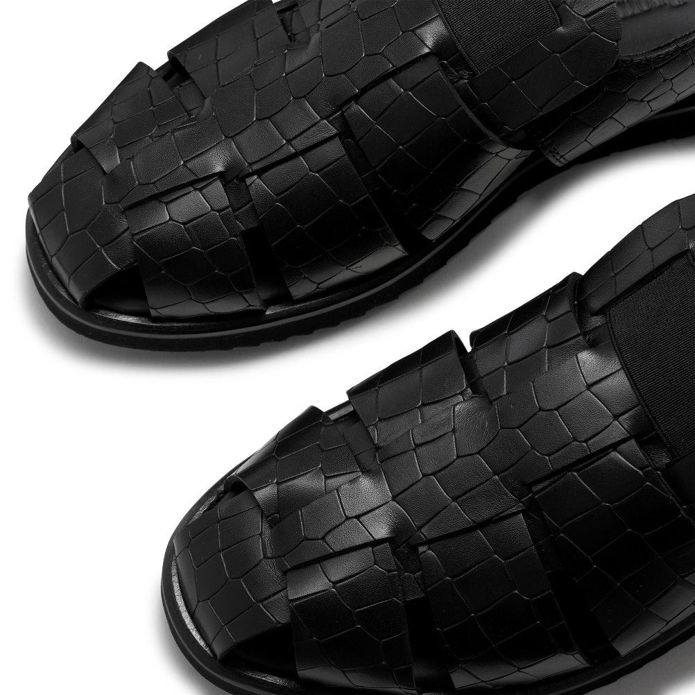 Russell & Bromley San Cono Spännen Closed Tå Sandaler Herr Svarta | UKCJY-2934