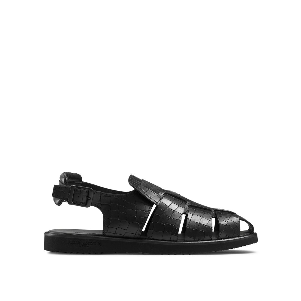 Russell & Bromley San Cono Spännen Closed Tå Sandaler Herr Svarta | UKCJY-2934