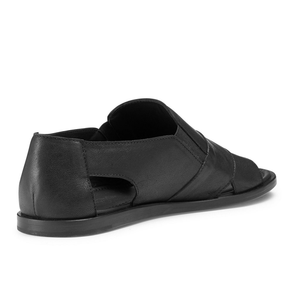 Russell & Bromley San Domino Open Tå Slip On Casual Skor Herr Svarta | SJMQU-4538