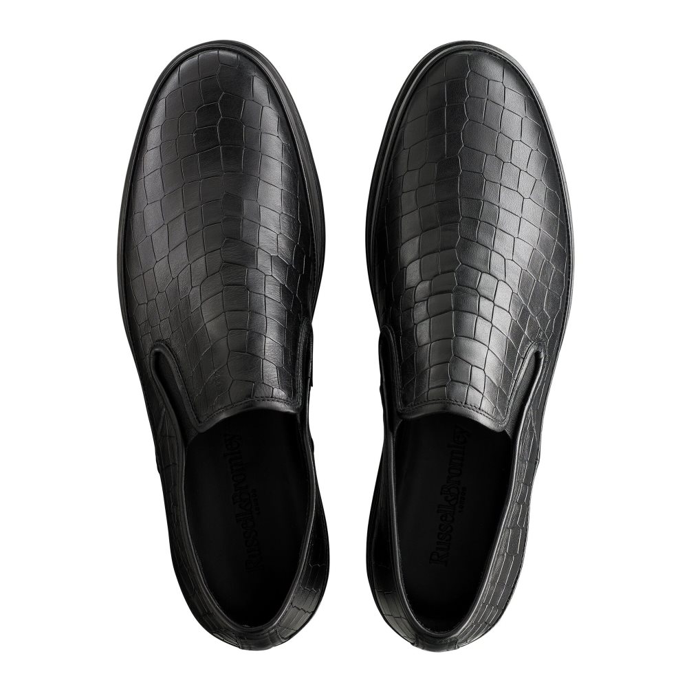 Russell & Bromley Sanmarino Slip-on Sneakers Herr Svarta | XAMSY-7521