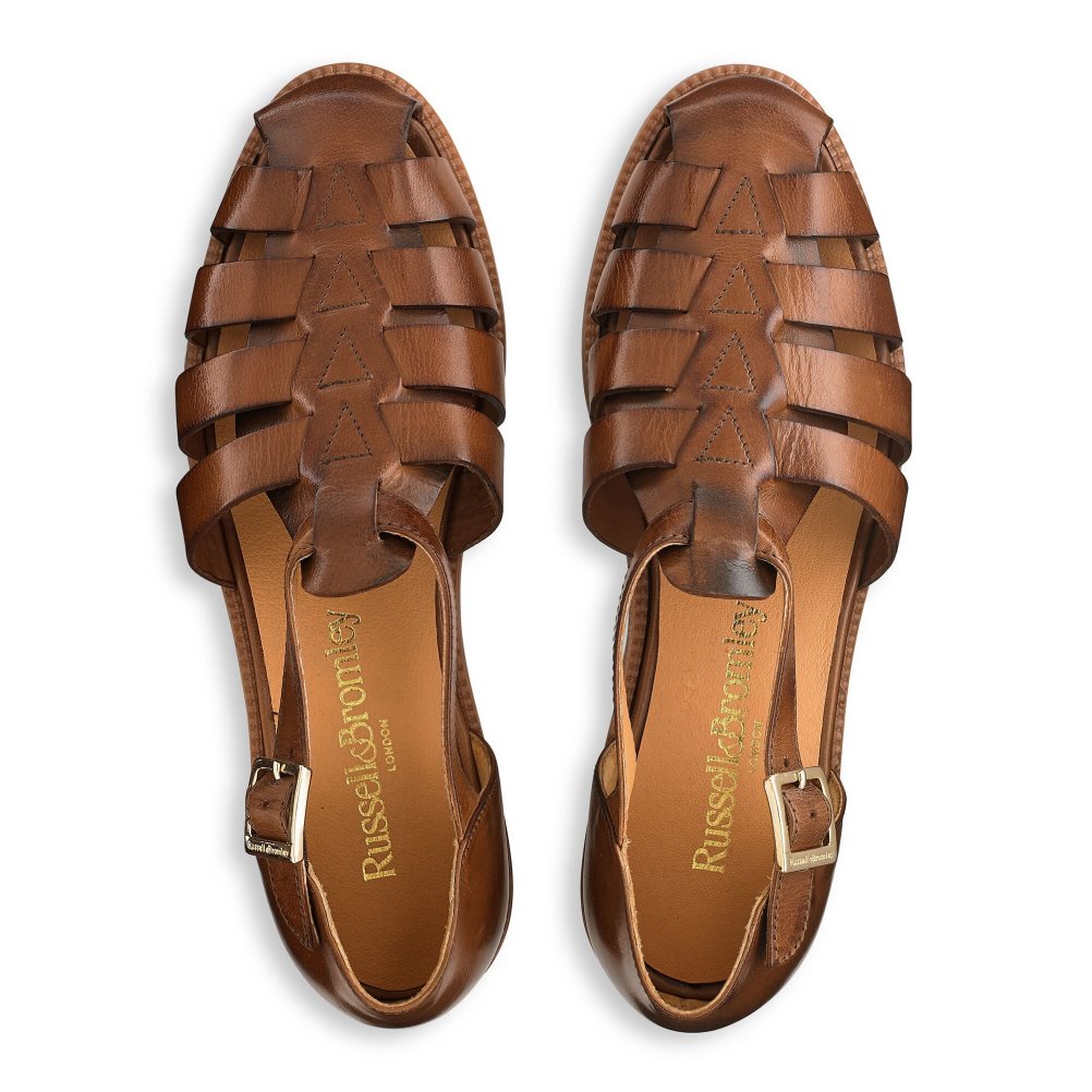 Russell & Bromley Siracuse Fisherman Platta Sandaler Dam Bruna | YOPBC-2160