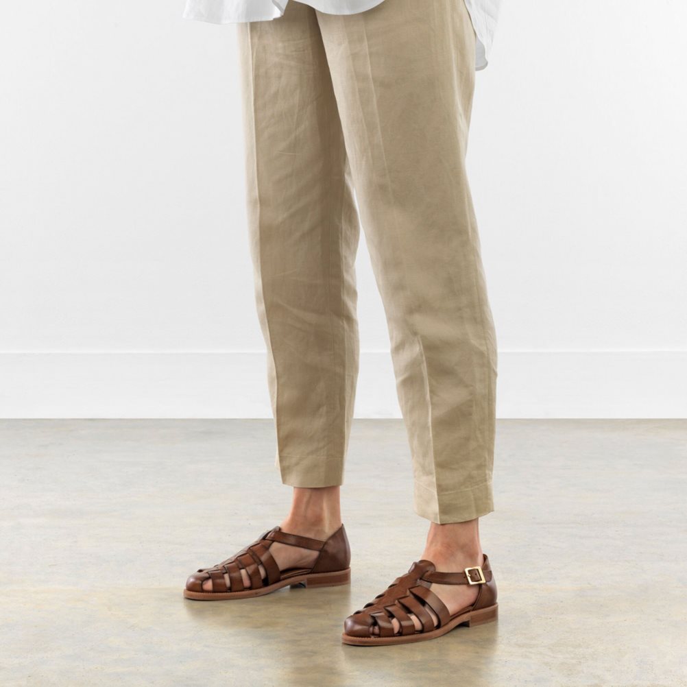 Russell & Bromley Siracuse Fisherman Platta Sandaler Dam Bruna | YOPBC-2160
