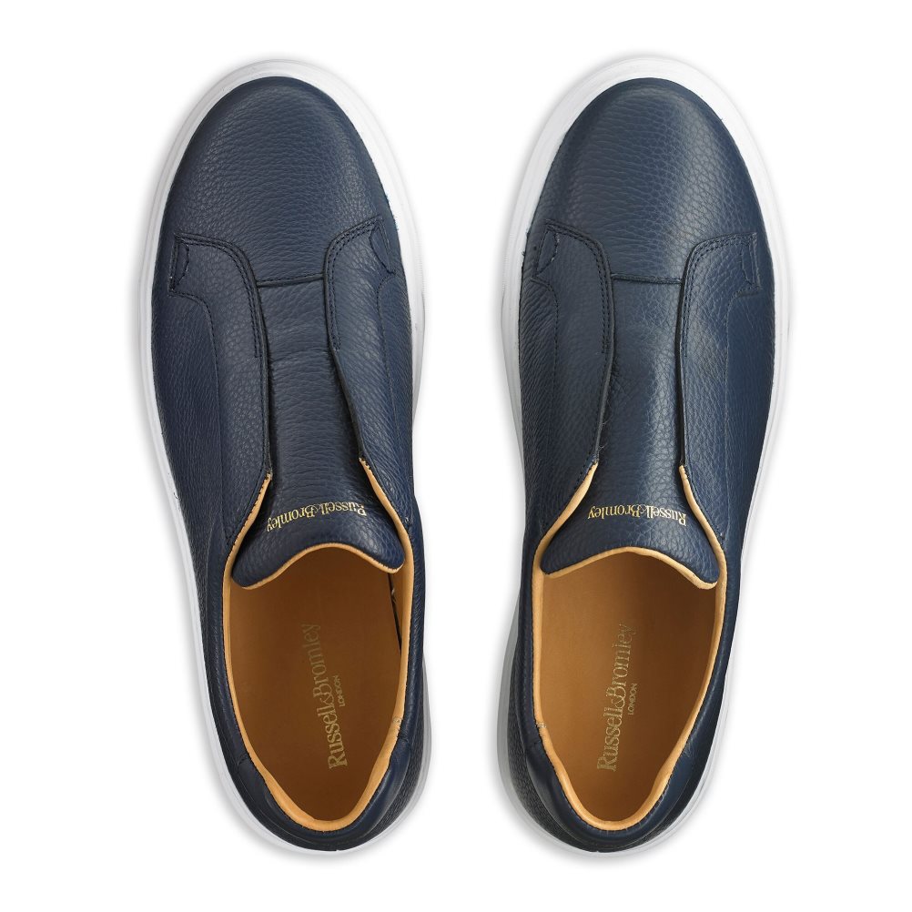 Russell & Bromley Slipway Laceless Sneakers Herr Marinblå | KFJLN-1864