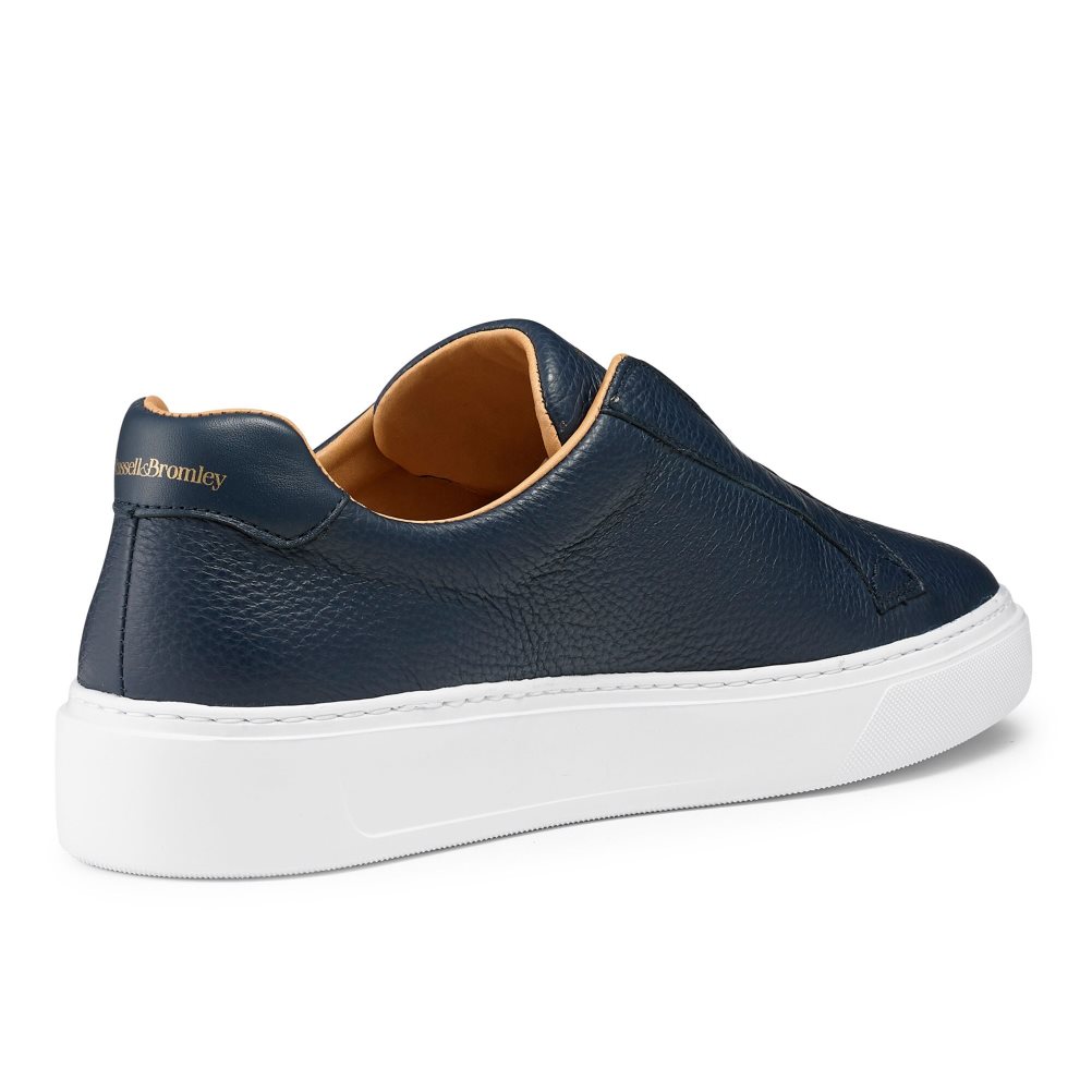 Russell & Bromley Slipway Laceless Sneakers Herr Marinblå | KFJLN-1864