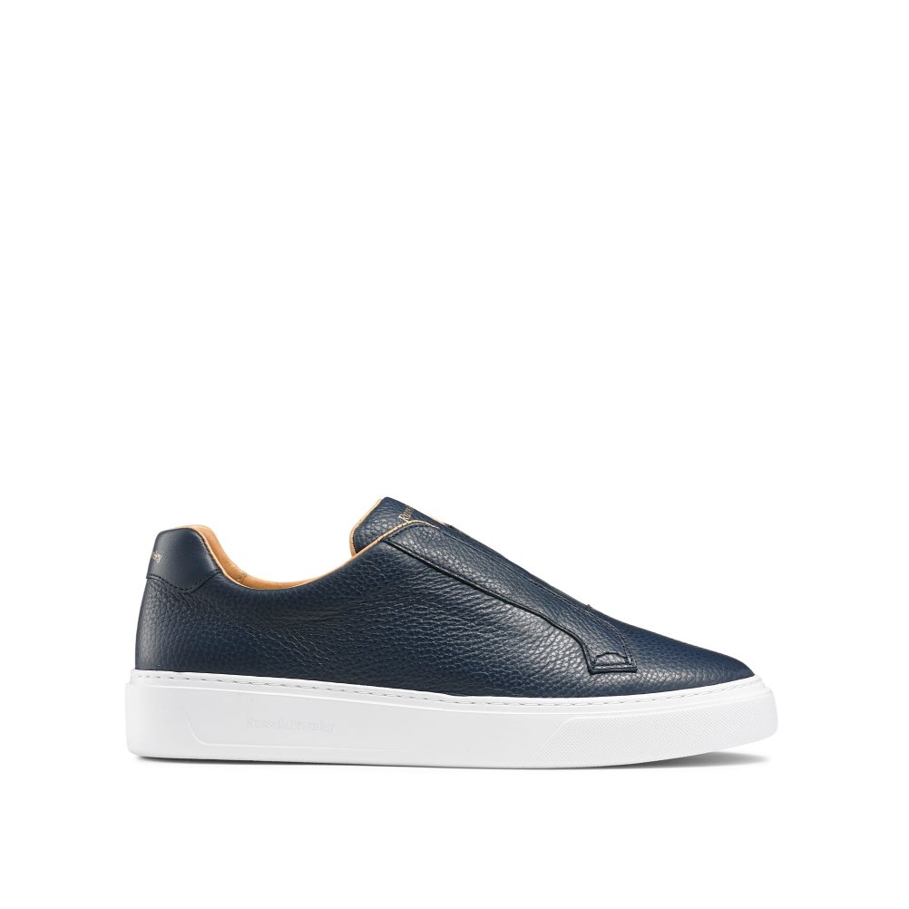 Russell & Bromley Slipway Laceless Sneakers Herr Marinblå | KFJLN-1864