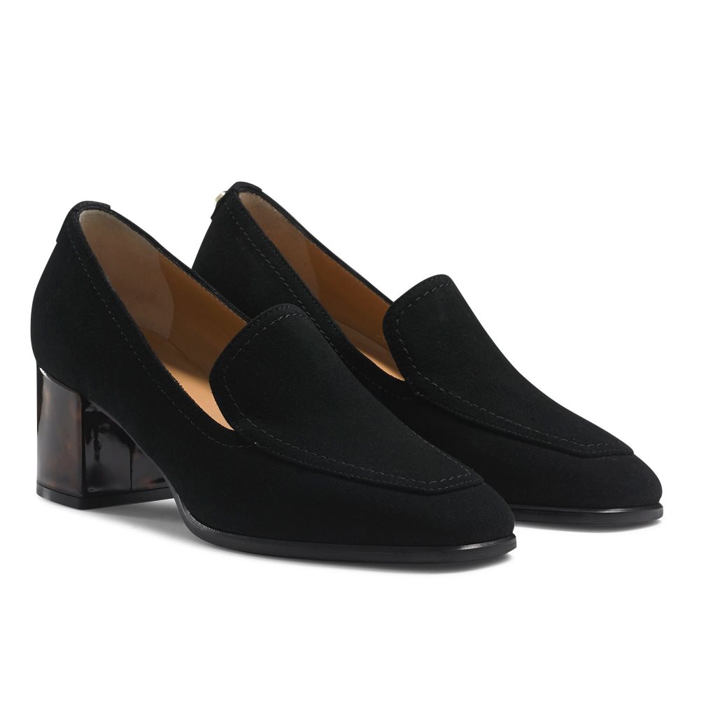 Russell & Bromley Smokey Block Höga Klackar Dam Svarta | JAREU-5917