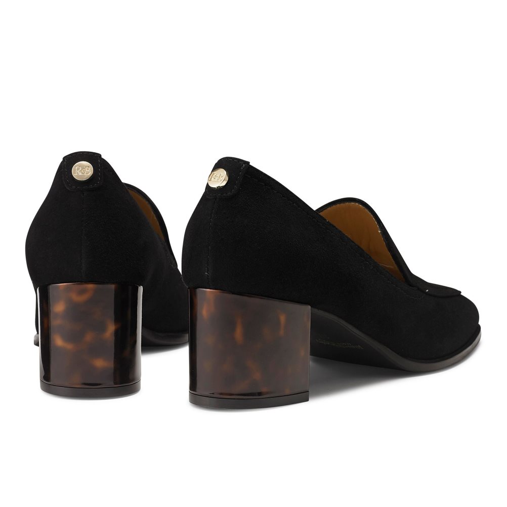 Russell & Bromley Smokey Block Höga Klackar Dam Svarta | JAREU-5917
