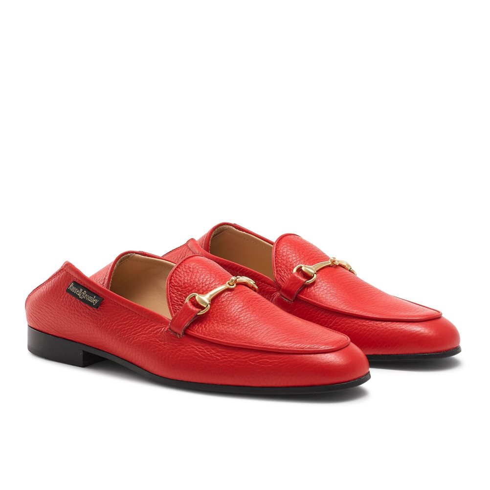 Russell & Bromley Snaffle Loafers Dam Röda | SRMLH-9603