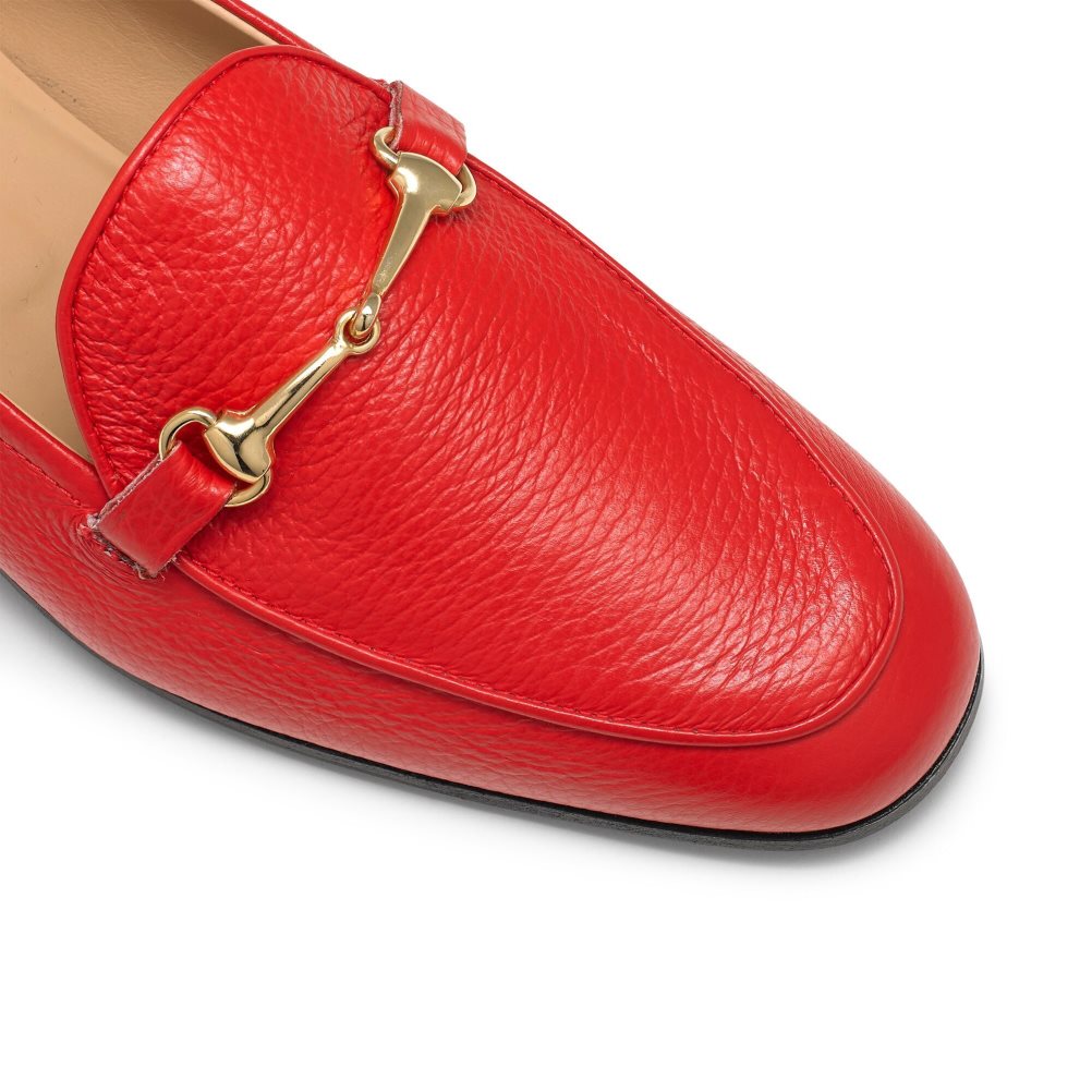 Russell & Bromley Snaffle Loafers Dam Röda | SRMLH-9603
