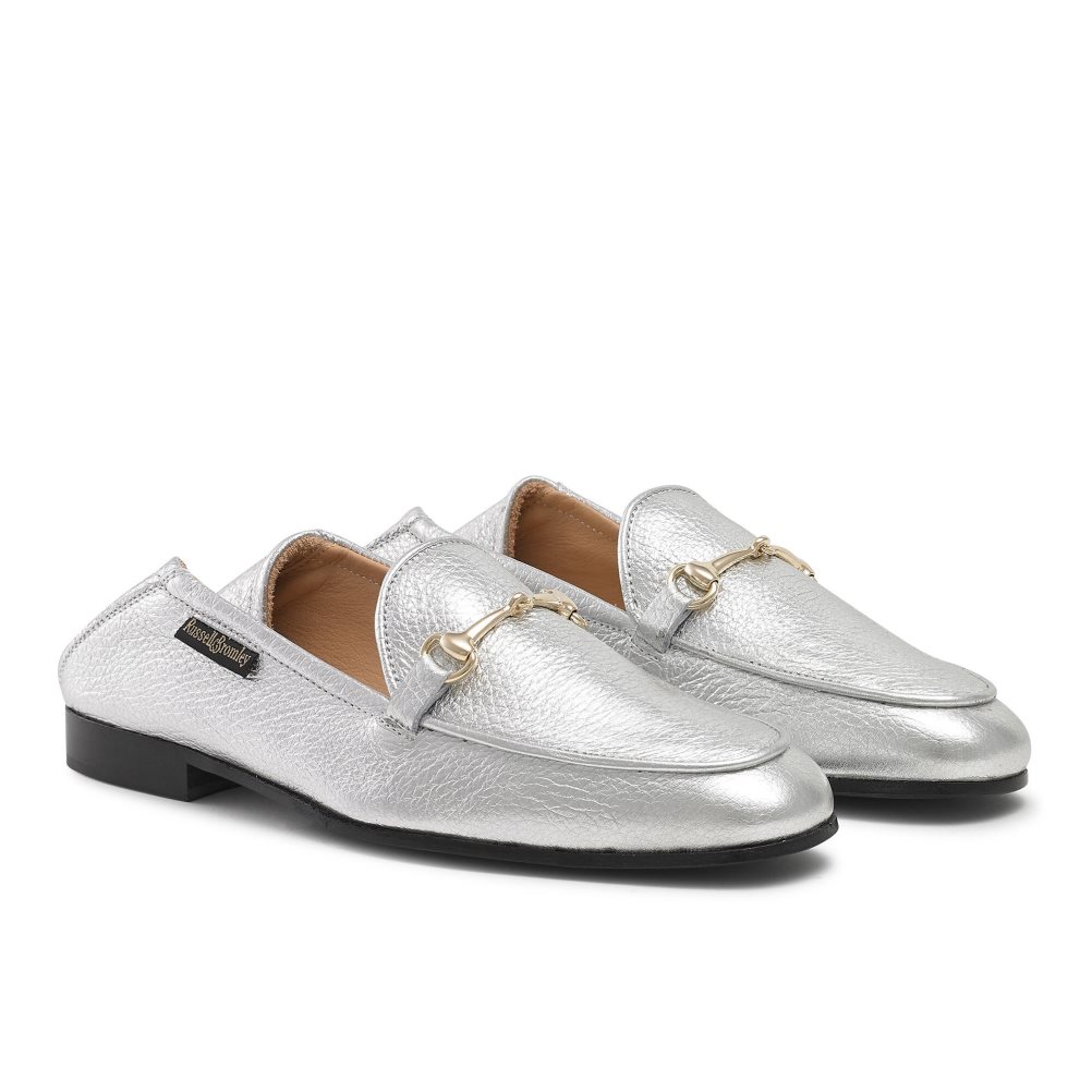 Russell & Bromley Snaffle Loafers Dam Silver | FJAHX-9462