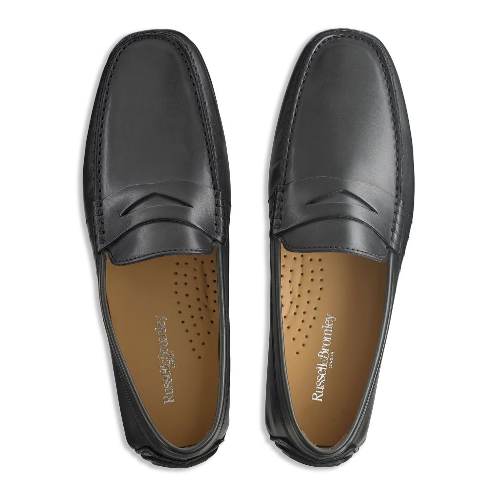 Russell & Bromley Soft Wear+ Driver Formella Skor Herr Svarta | KCZSY-1205