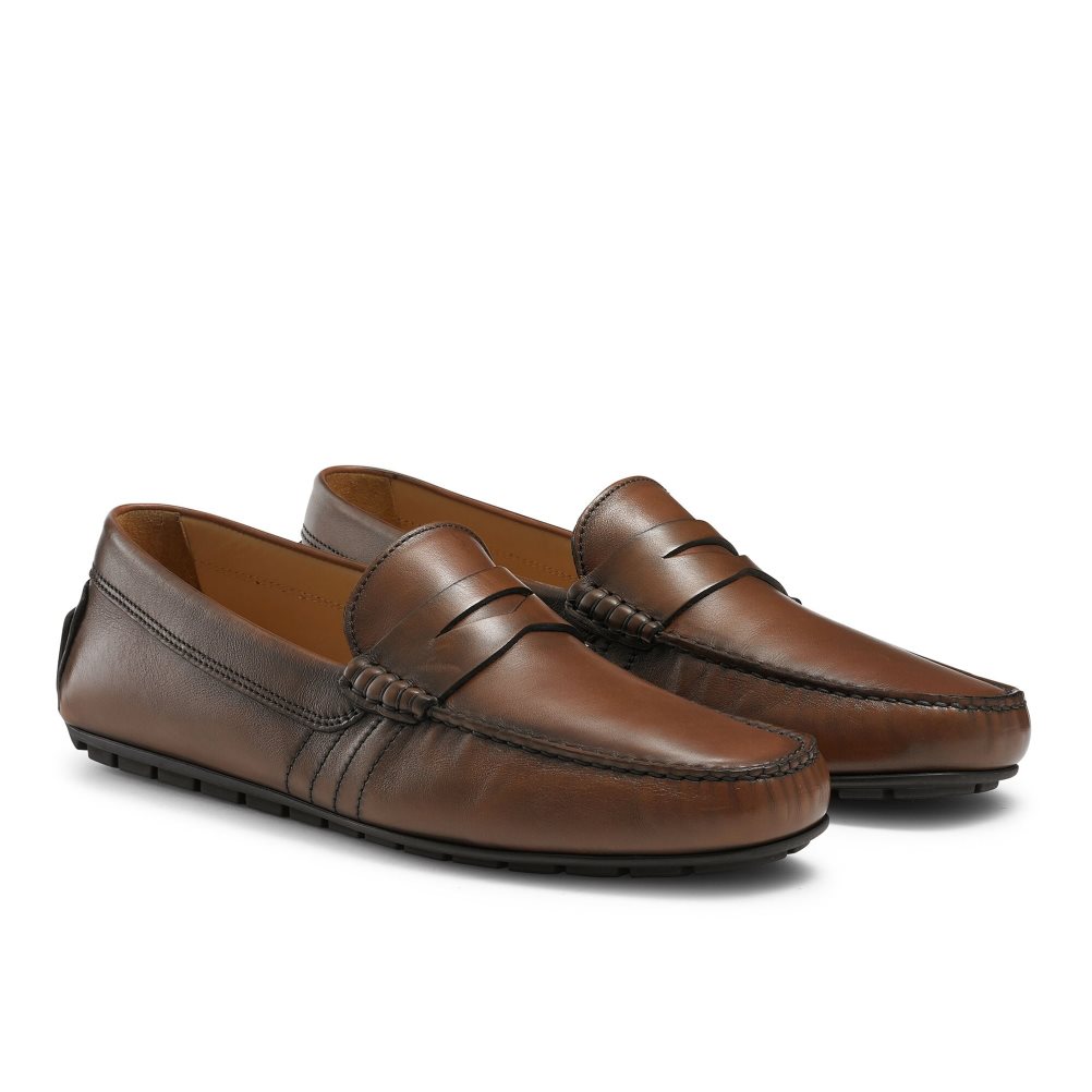 Russell & Bromley Soft Wear+ Driver Formella Skor Herr Mörkbruna | PEHMO-0346