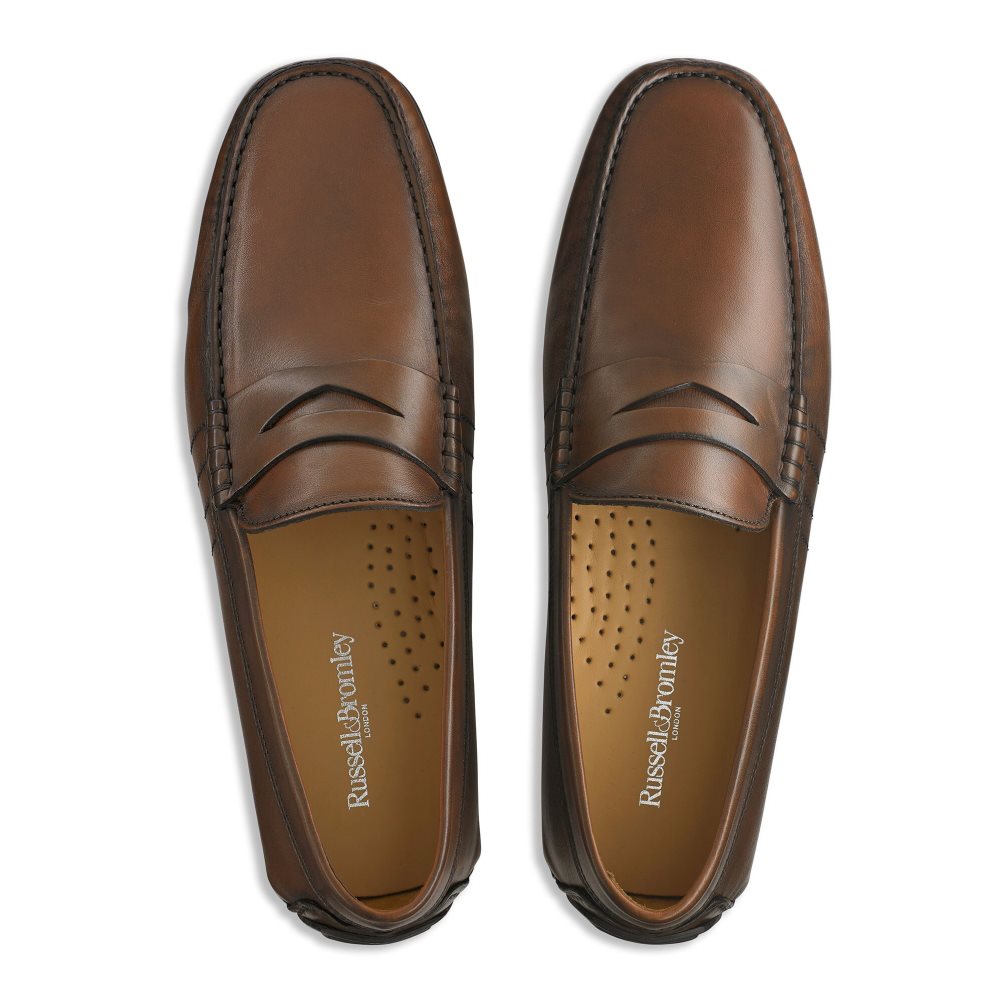 Russell & Bromley Soft Wear+ Driver Formella Skor Herr Mörkbruna | PEHMO-0346