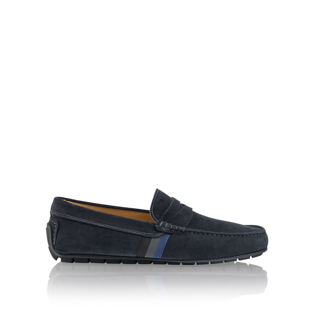 Russell & Bromley Soft Wear Driving Formella Skor Herr Marinblå | HTWVX-1368